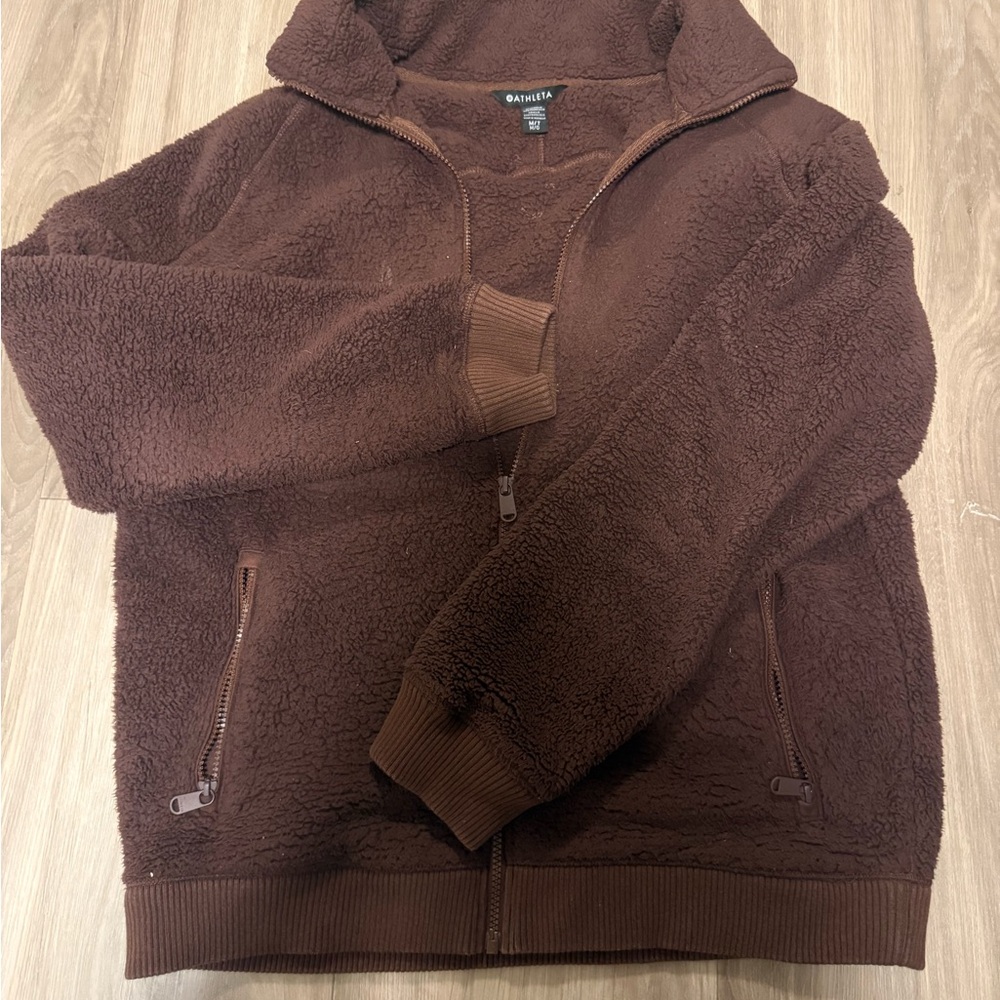 Athleta Women’s Zip Up Brown Sweater